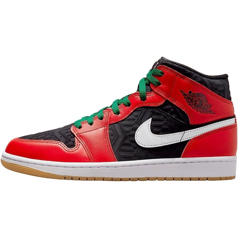 Nike Jordan 1 Mid Se Christmas Basketball Sneakers, Men display picture 3