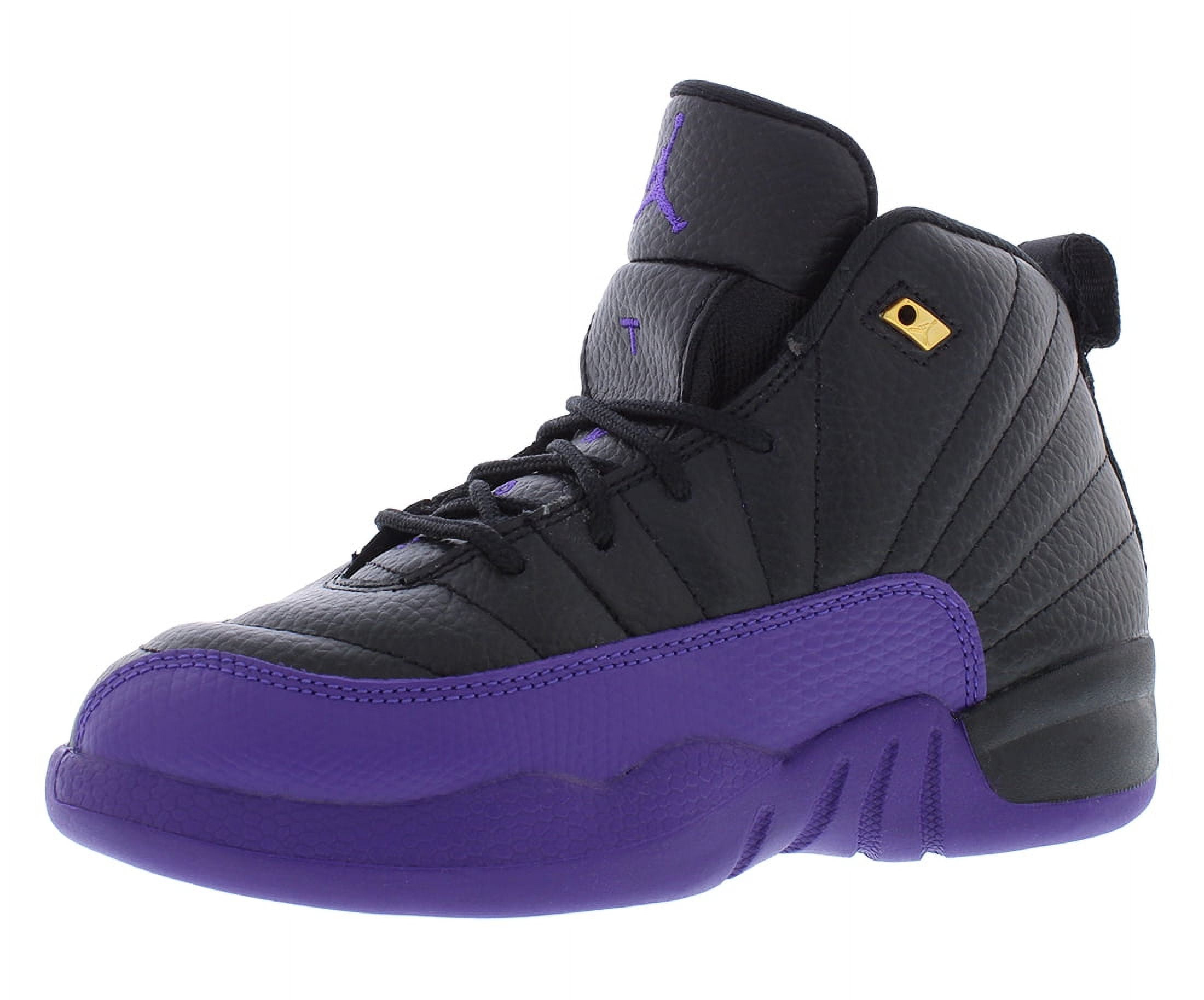 Little Kid's Jordan 12 Retro Black/Field Purple (151186 057