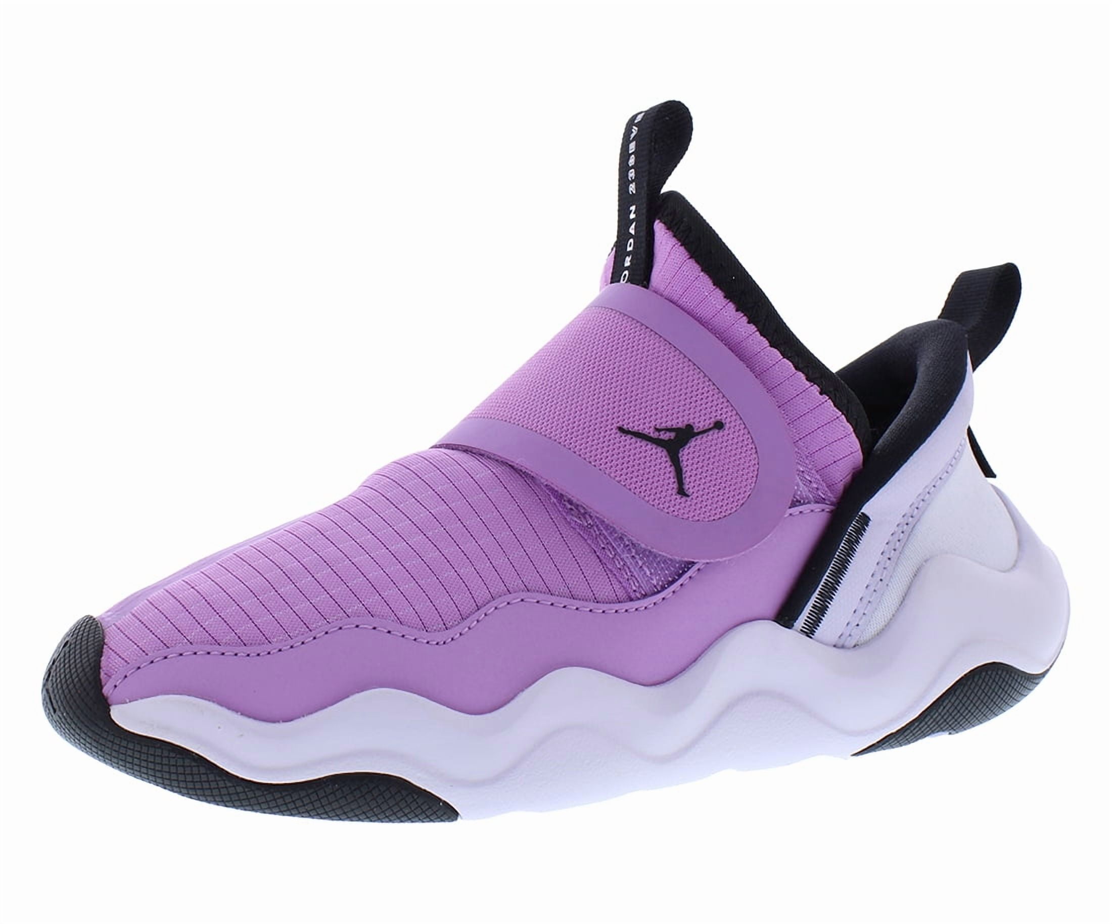 purple and black jordans 23