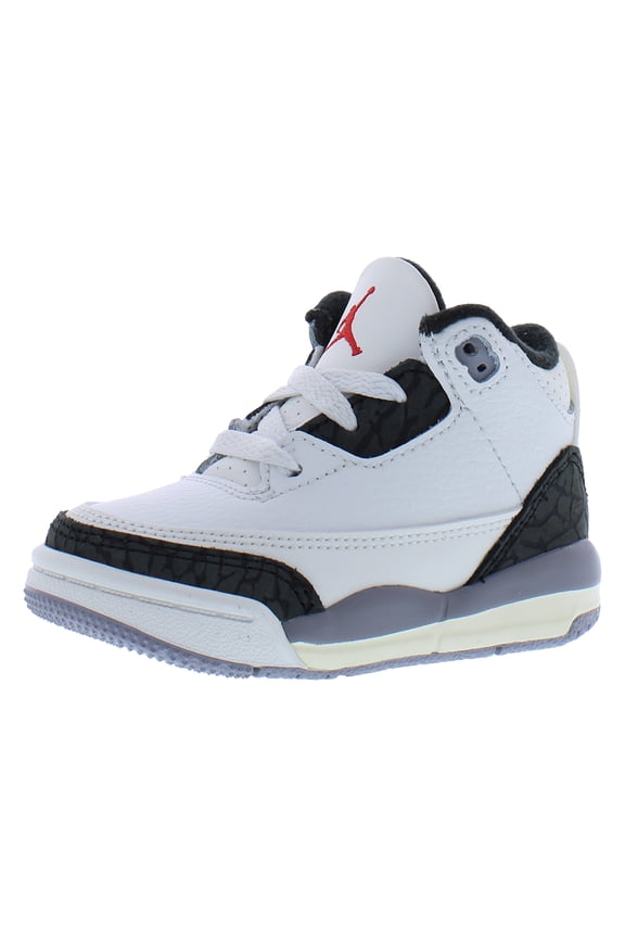 Toddler's Jordan 3 Retro "Cement Grey" Summit Wht/Fire Red (DM0968 106) - 5