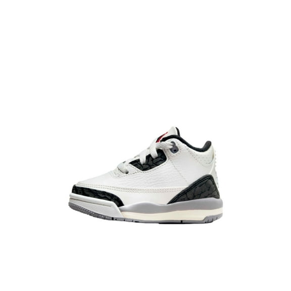 Toddler's Jordan 3 Retro "Cement Grey" Summit Wht/Fire Red (DM0968 106) - 7