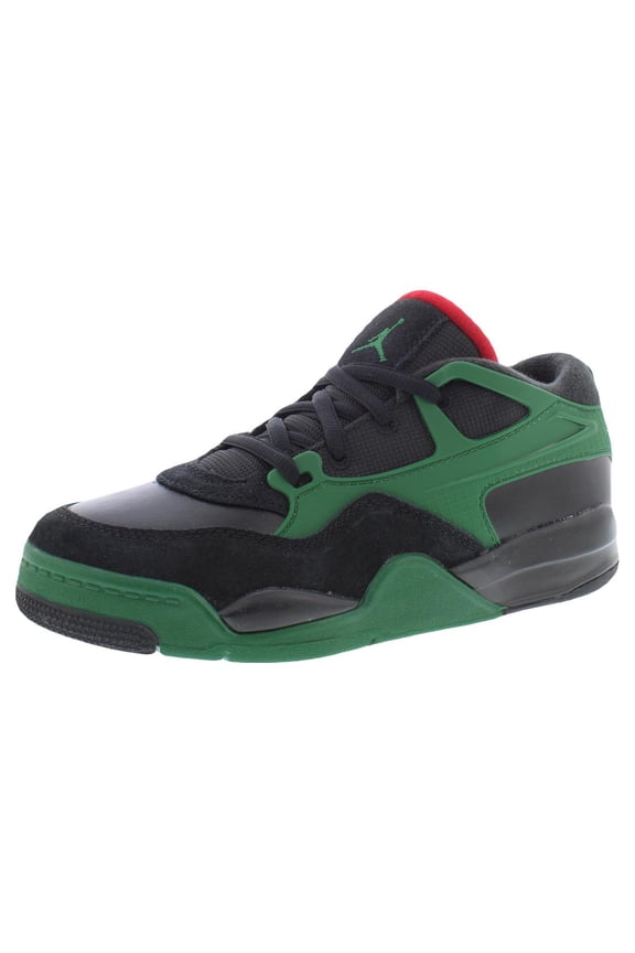 Jordan 4 RM PS Boys Shoes Size 2, Color: Black/Varsity Red/Gorge Green
