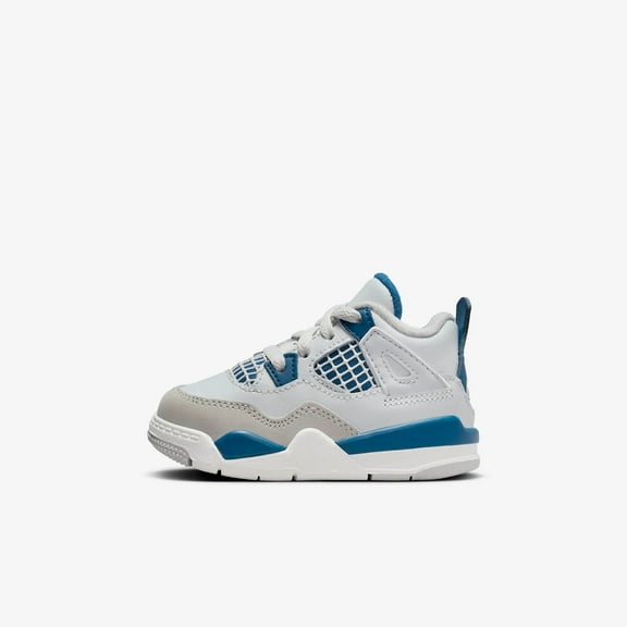 Toddler's Jordan 4 Retro Off White/Military Blue (BQ7670 141) - 4