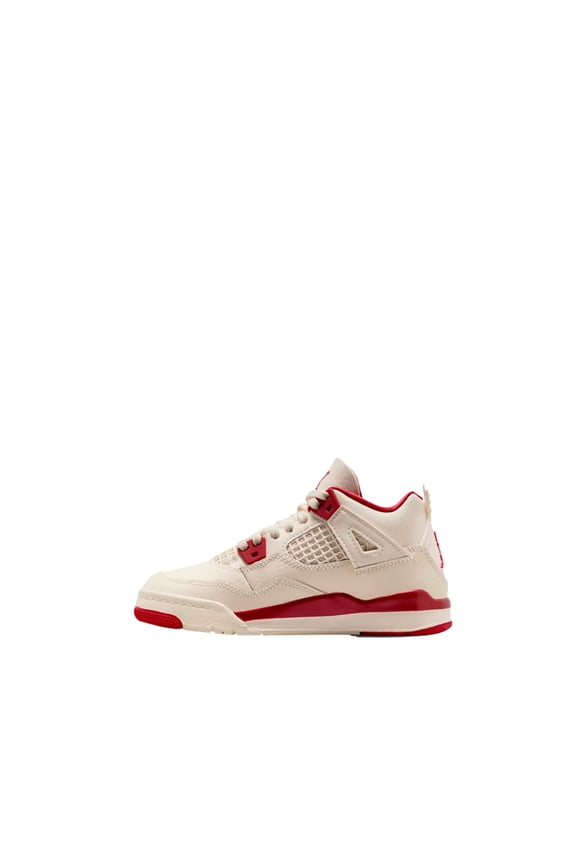 Little Kid's Jordan 4 Retro "Valentine's Day" Pale Ivory/Sierra Red (HV4385 108) - 13