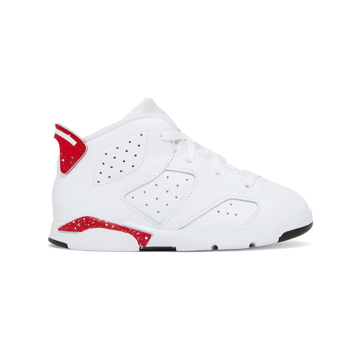 Nike Jordan 6 Retro Infant/Toddler Shoes Size 7, Color White/University Red/Black