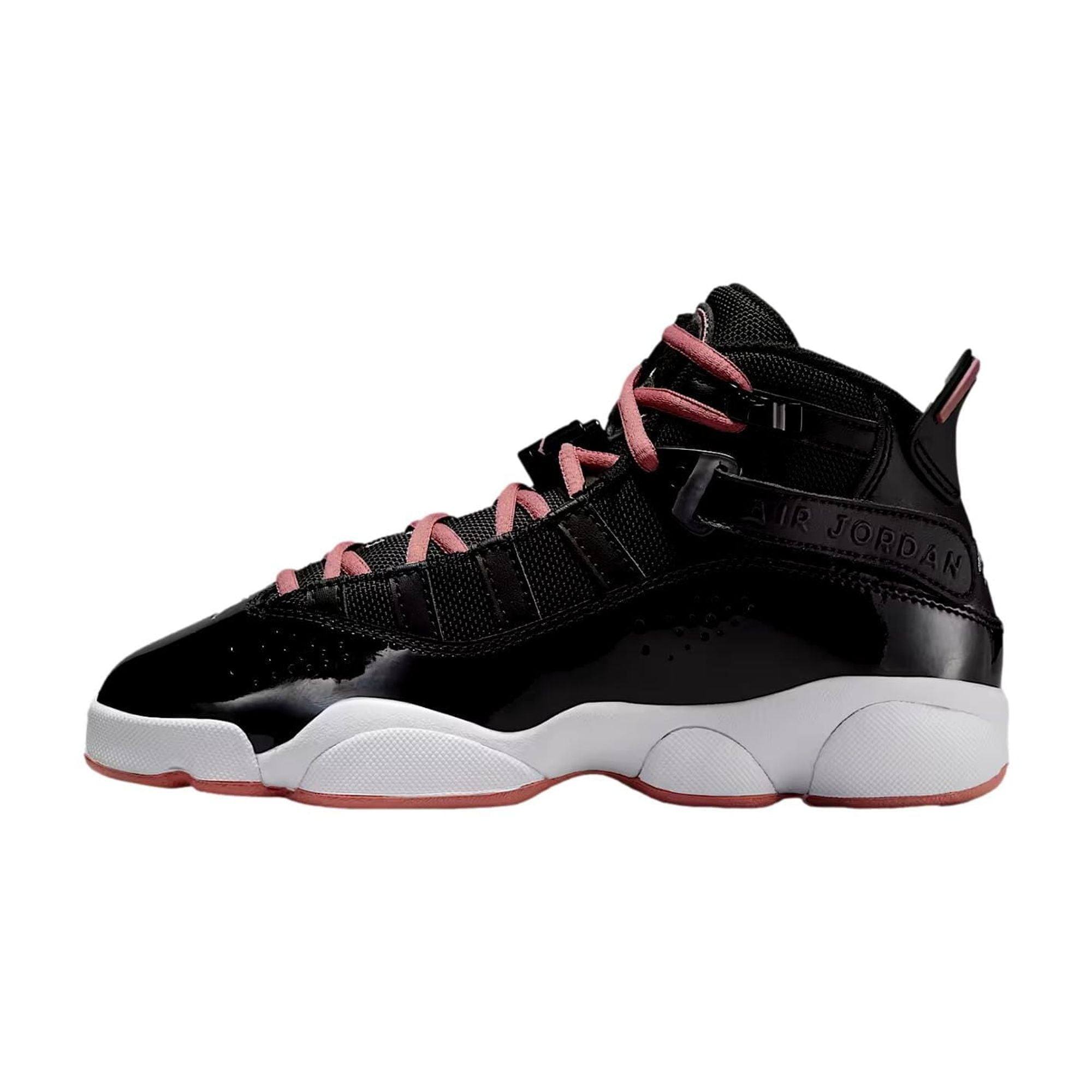 pink and black jordans size 7