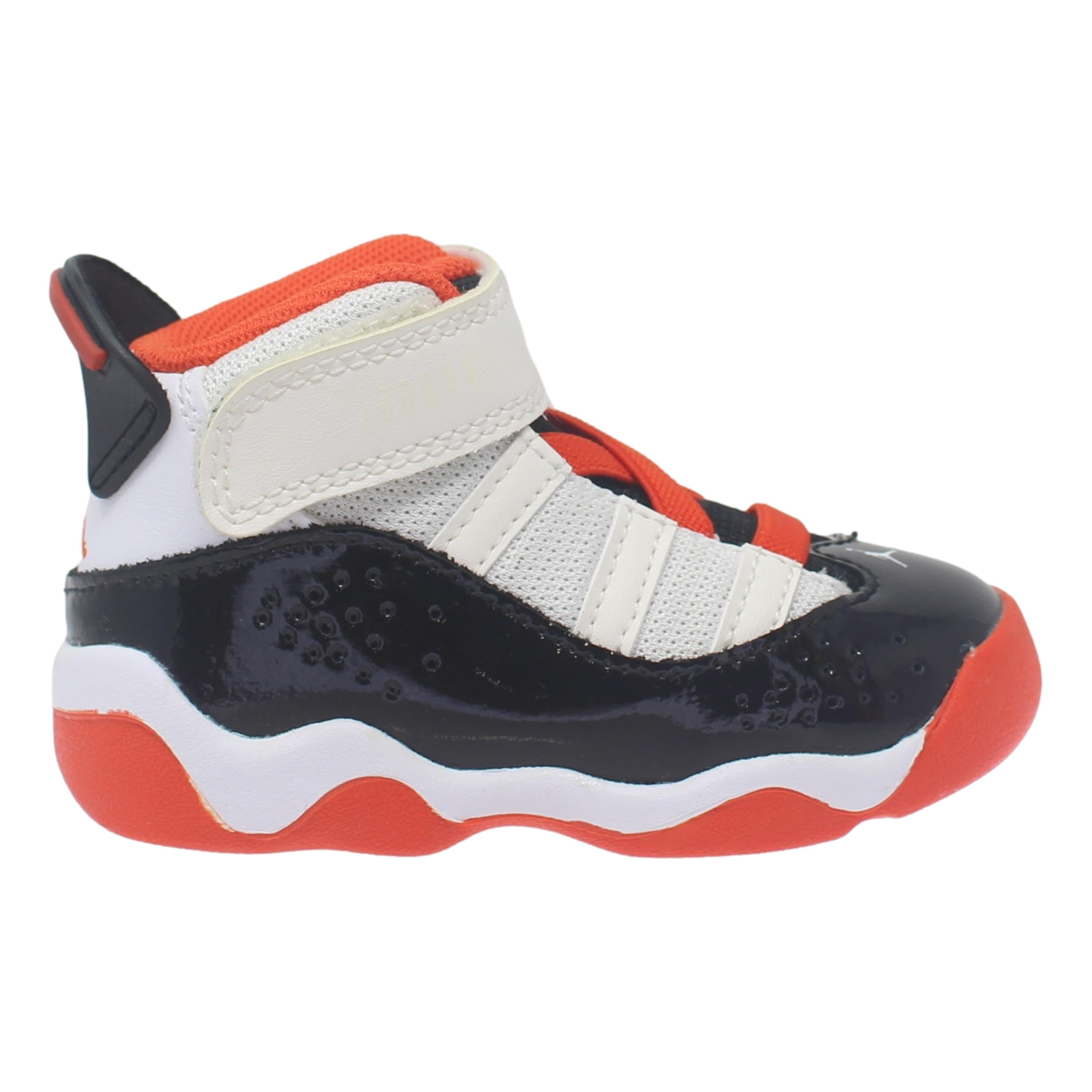 Nike Jordan 6 Rings White/Team Orange-Black-Sail DV1344-108 Toddler ...