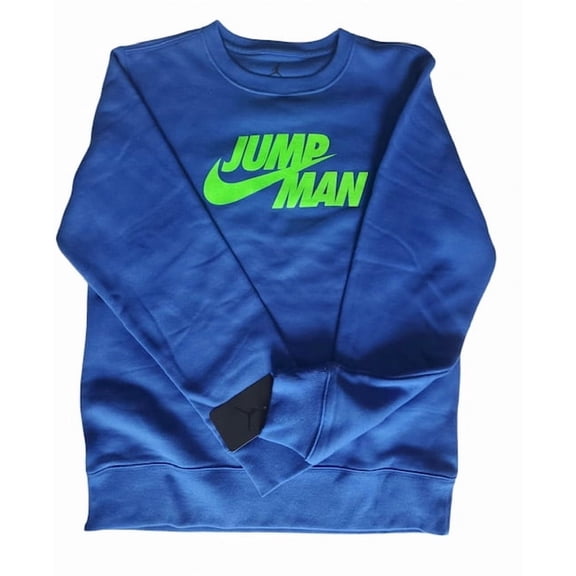Nike Jordan Big Boy Jumpman Crew Neck Fleece Pullover Sweatshirt