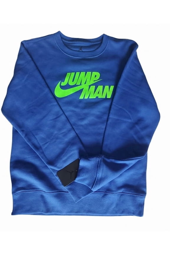 Jordan Big Boy Jumpman Crew Neck Fleece Pullover Sweatshirt