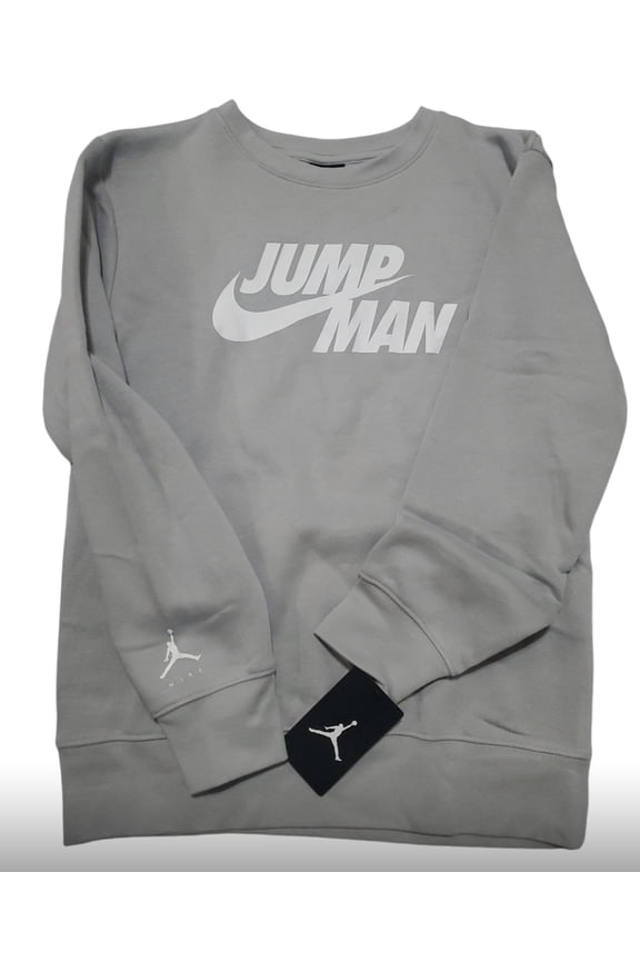 Jordan Big Boy Jumpman Crew Neck Fleece Pullover Sweatshirt