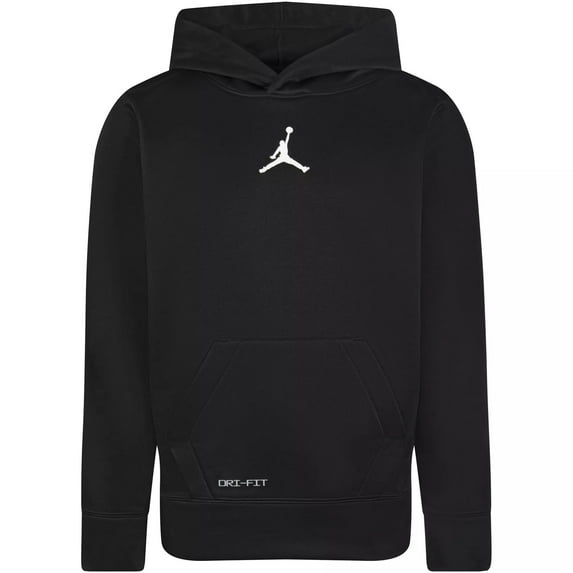 Nike Jordan Big Boys' Dri-Fit Therma Pullover Hoodie (Black, Small)