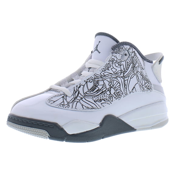 Nike Jordan Dub Zero PS Boys Shoes Size 13, Color: White/Cool Grey