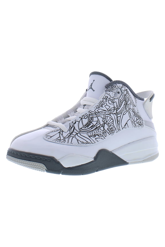 Jordan Dub Zero PS Boys Shoes Size 13, Color: White/Cool Grey