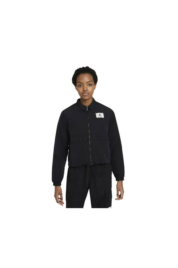 Jordan Essential Woven Womens Jackets Size XL, Color: Black/Black
