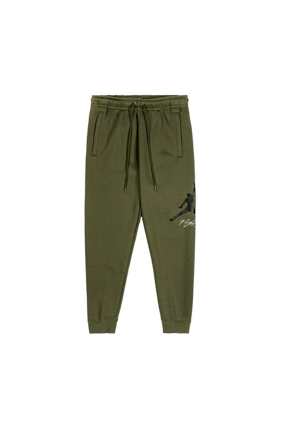 Jordan Essentials Baseline Fleece Pants Olive Green/Black  FD7345-222 Men's Size M