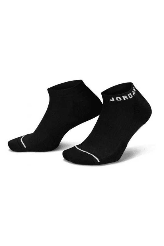 Jordan Everyday No Show 3 Pack Socks DX9656 010 Dri-Fit Black SZ Men 8-12