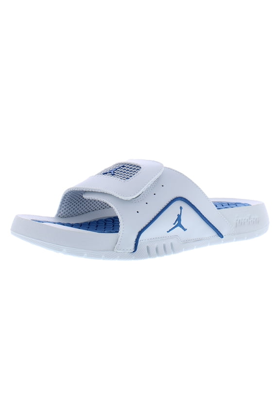 Jordan Hydro IV Retro GS Boys Shoes Size 4, Color: Off White/Industrial Blue