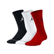 Nike Jordan Jumpman Dri-Fit Crew 3 Pairs Mens Socks Size L, Color Black/White/Gym Red