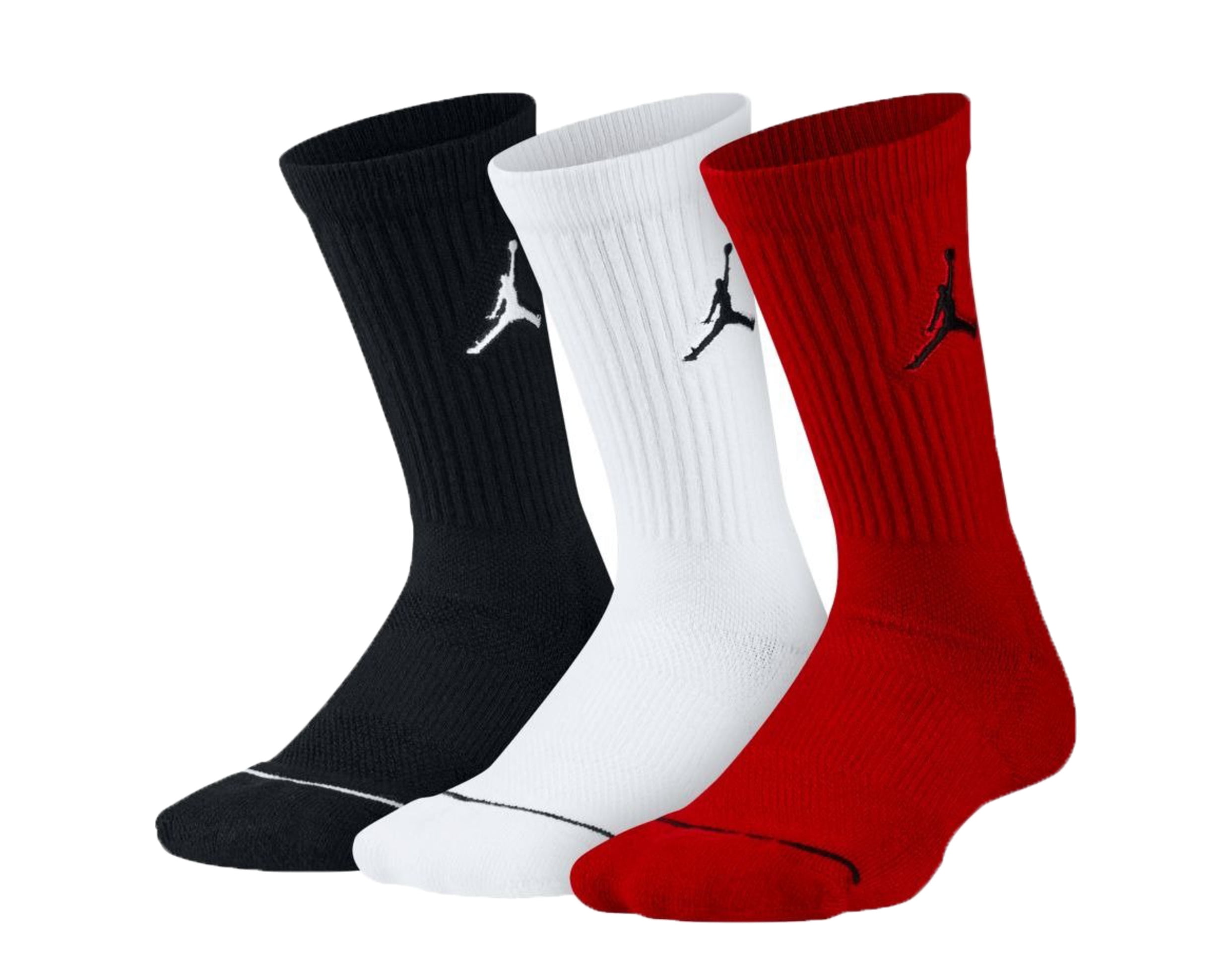 Nike Jordan Jumpman Dri-Fit Crew 3 Pairs Mens Socks Size L Nike Jordan Jumpman Dri-Fit Crew 3 Pairs Mens Socks Size L