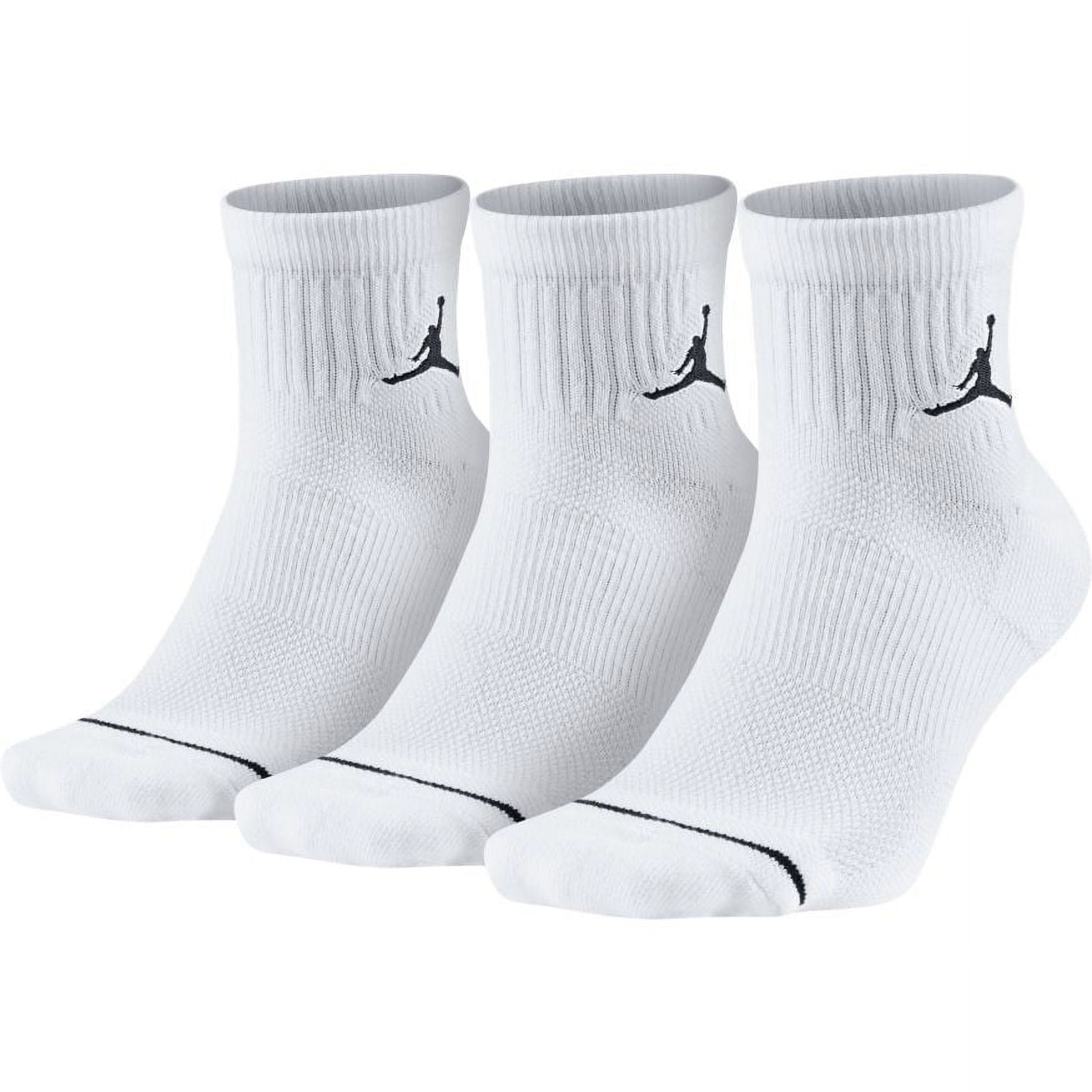 Nike Jordan Jumpman DriFit Crew Socks White 3 Pair SX5545100 Small