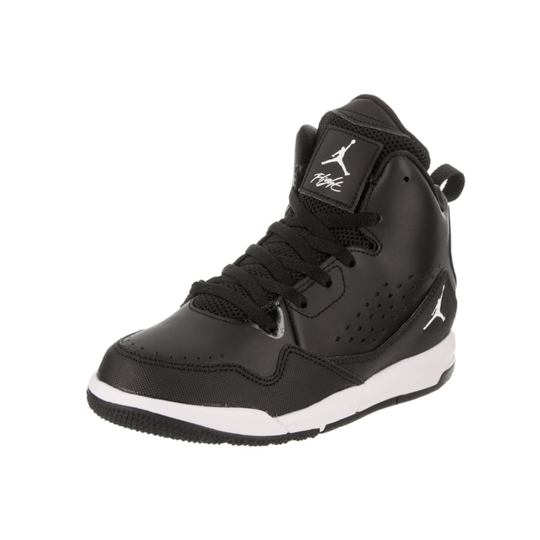 jordan nike kids sc-3 bp black/white basketball shoe 12 kids 