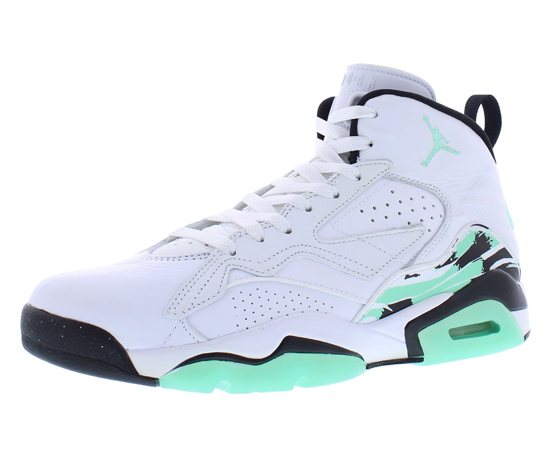 Nike Jordan MVP Leather Mens Shoes Size 9, Color: White/Green Glow/Black