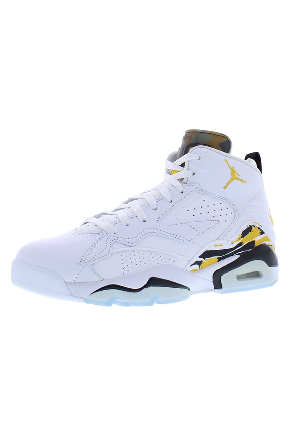 Jordan MVP Leather Mens Shoes Size 9, Color: White/Yellow Ochre/Black