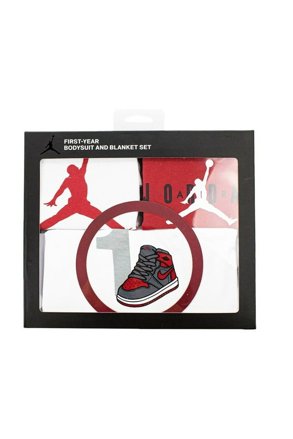 Jordan Milestone 3Pc Blanket Infant/Toddler Clothing Set Size 0-12M, Color: White