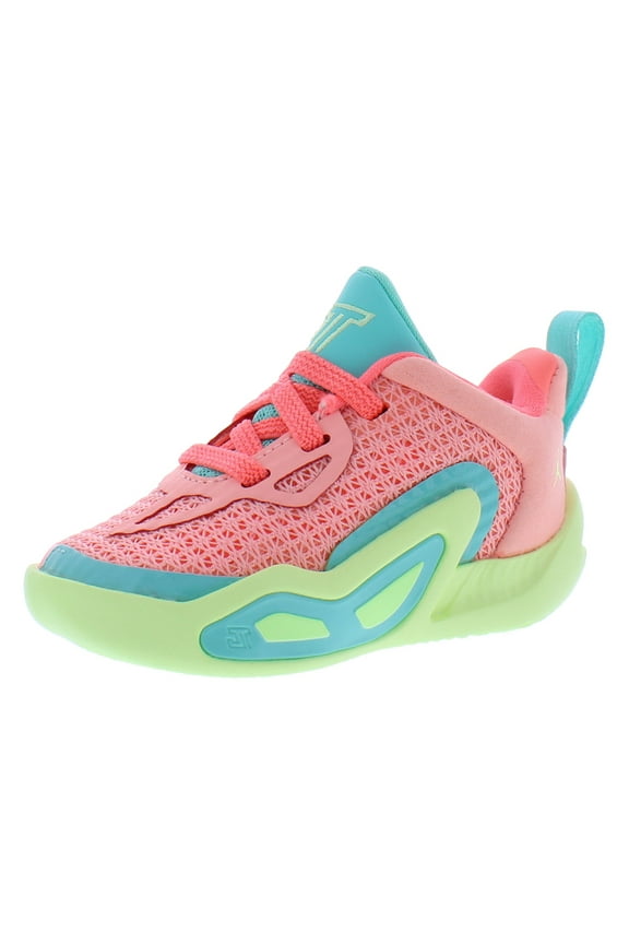Jordan Tatum 1 Infant/Toddler Shoes Size 4, Color: Pink Tint/Barely Volt