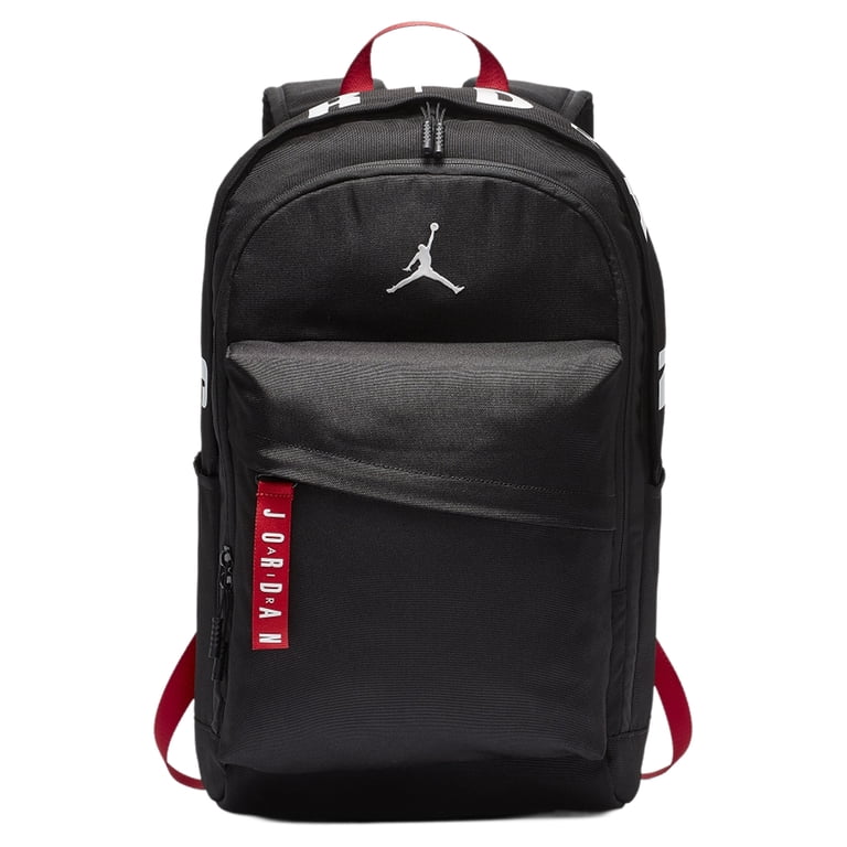 Nike Jordan Air Patrol Large White Backpack, Black/Red, Bookbag