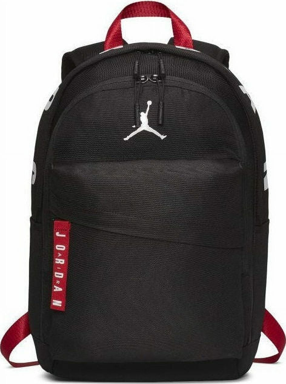 Nike Jordan Air Patrol Large White Backpack, Black/Red, Bookbag