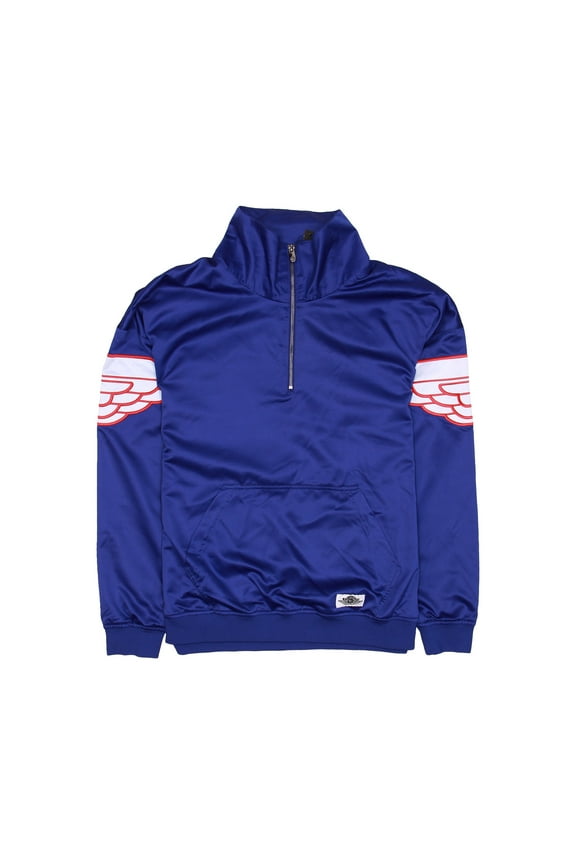 Jordan Wings Classic Mens Half Zip Pullover Jacket (Medium, Royal Blue)