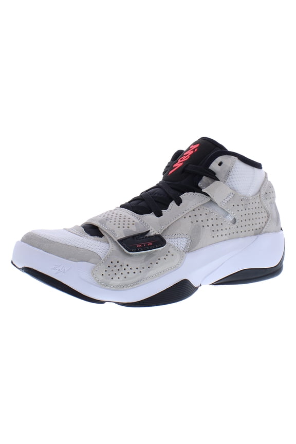 Jordan Zion GS Boys Shoes Size 5, Color: White/Flash Crimson/Black