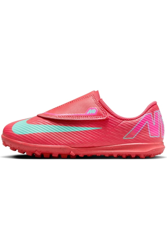 Jr. Mercurial Vapor 16 Club Little Kids' TF Low-Top Soccer Shoes FQ8291-800, Ember Glow/Aurora Green Size 13