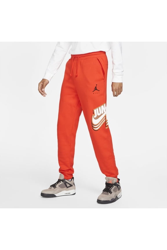 Jumpman Fleece Pants - Men's - Chile Red , Size S