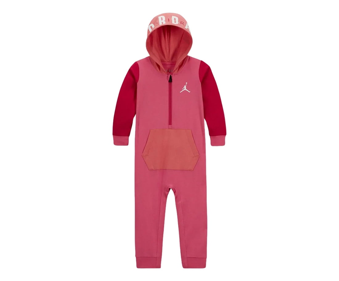 Nike Jumpman Hooded Coverall Onesie Baby Girls Bodysuits Size 12M