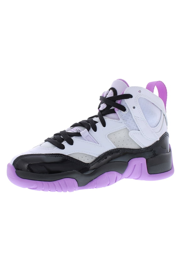 Jumpman Two Trey GS Boys Shoes Size 4, Color: White/Black/Barely Grape
