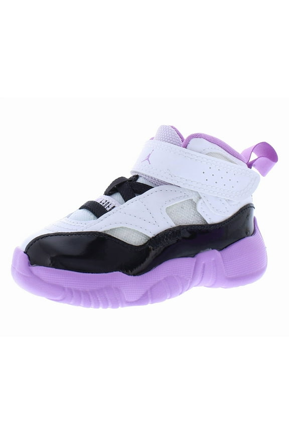 Jumpman Two Trey Infant/Toddler Shoes Size 8, Color: White/Black/Barely Grape