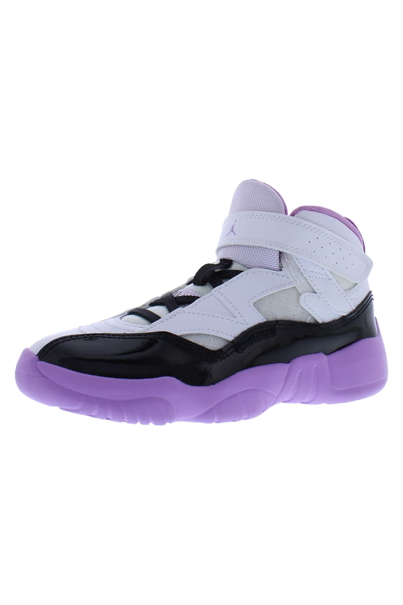 Jumpman Two Trey PS Boys Shoes Size 11, Color: White/Black/Barely Grape