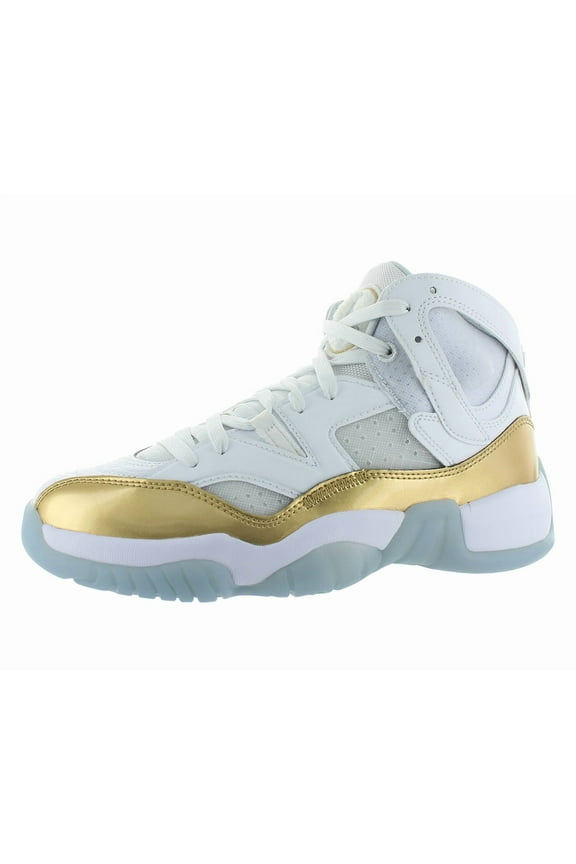 Jumpman Two Trey Womens Shoes Size 11, Color: White/Black/Metallic Gold