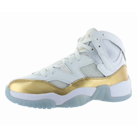 Nike Jumpman Two Trey Womens Shoes Size 6.5, Color: White/Black/Metallic Gold