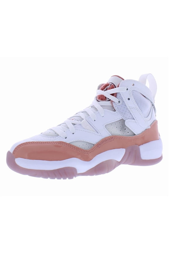 Jumpman Two Trey Womens Shoes Size 6, Color: Red Stardust/Sky J Mauve/White