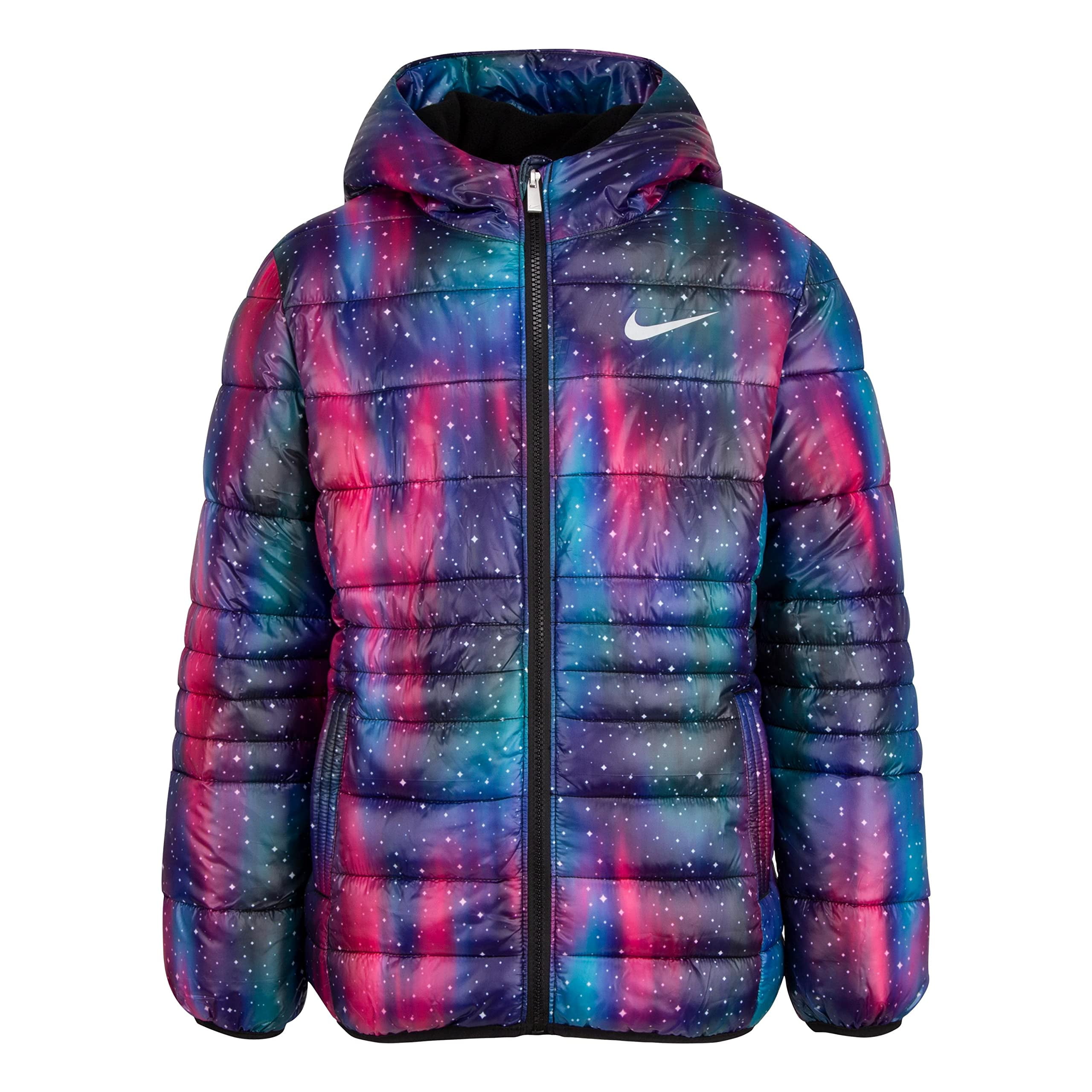 Nike Just Do It Printed Puffer Jacket (Little Kids) (Girls