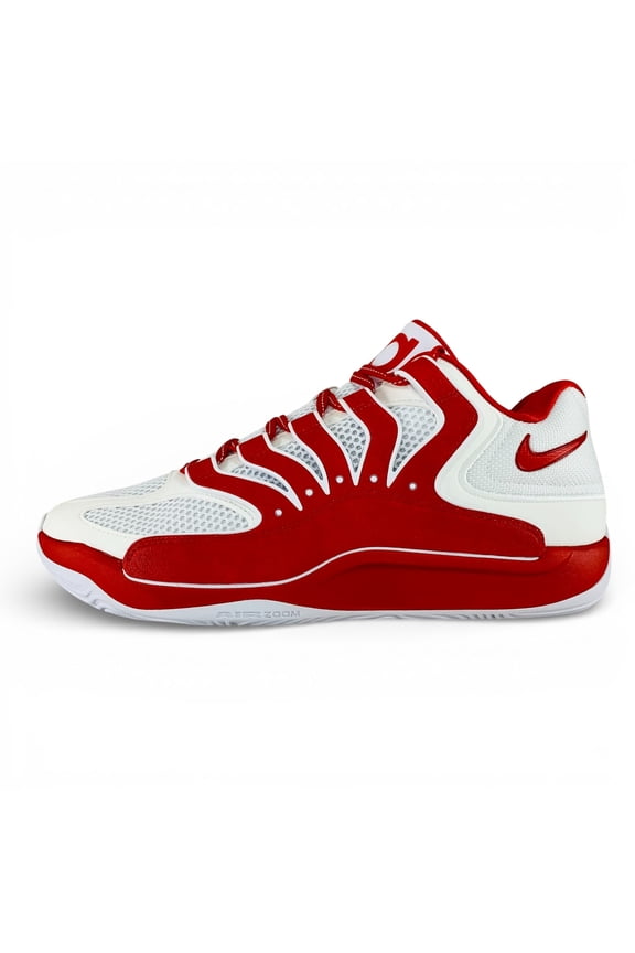 KD 18 TB White University Red Men's Basketball Shoes Sneakers IM0634-104, Men's U.S. Shoe Size 11.5