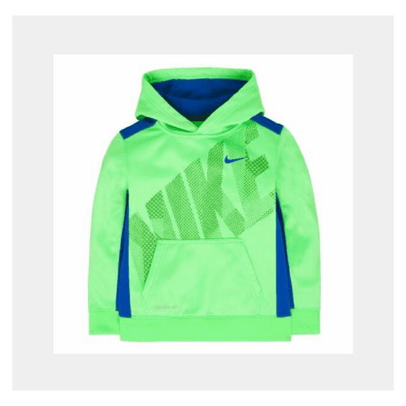 Nike KO 3.0 Boys Therma-FIT Green Strike Fleece Hoodie, Size 4