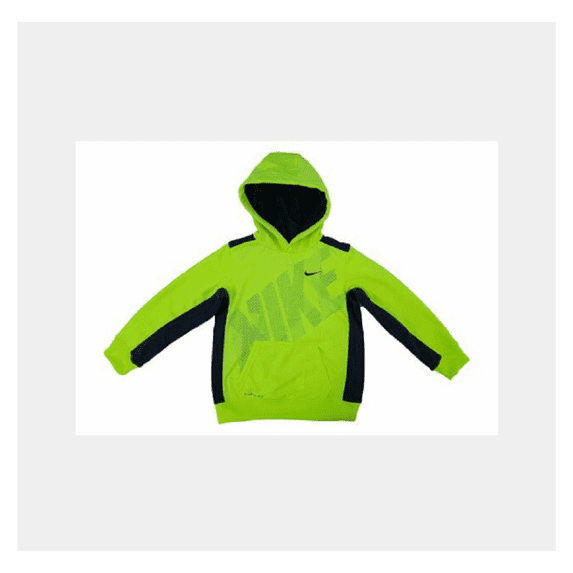 Nike KO 3.0 Boys Therma-FIT Volt Green Fleece Hoodie, Size 2T