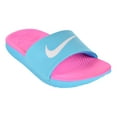 thumbnail image 1 of Nike Kawa Big Kid's Slides Gamma Blue/Pink Blast/White 819353-400, 1 of 6