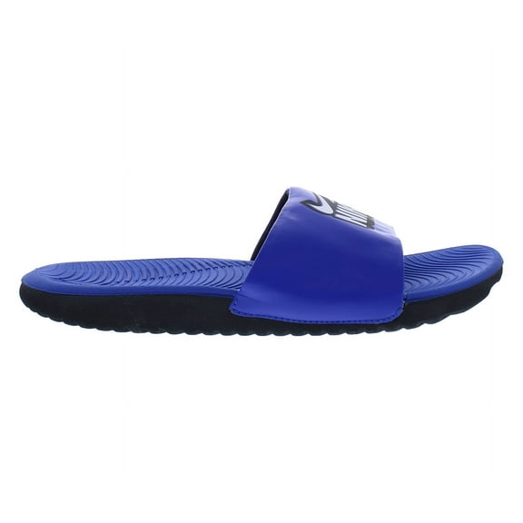 Nike Kawa Slide Fun PS Boys Shoes Size 11, Color: Game Royal Heather/White/Black