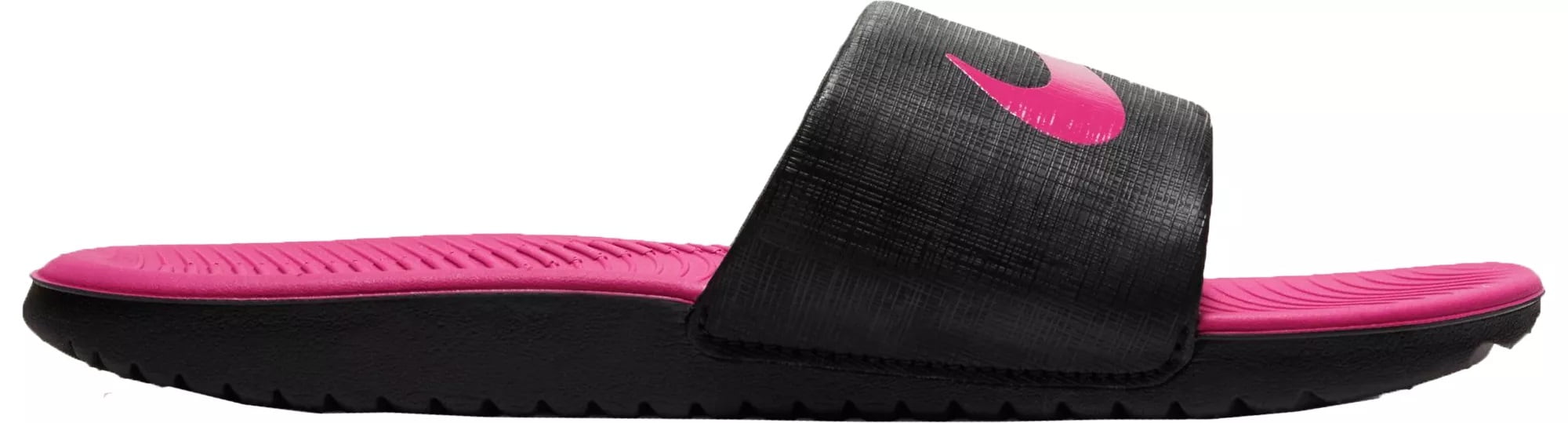 Nike Kawa Kids' Slide Sandals Color: Black Vivid Pink Size: 1