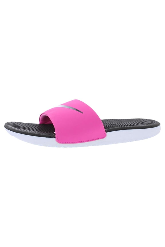 Kawa Slide GS Girls Shoes Size 1, Color: Laser Fuchsia/Black/White